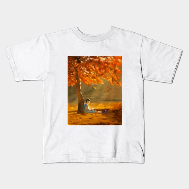 Fall Season Kids T-Shirt by LEYUNART